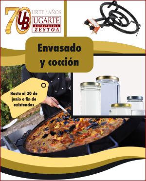 PDF con la promoción 'Envasado y cocción'. Los mejores productos en cocina casera. promozioa 'ontziratzea eta egostea'.