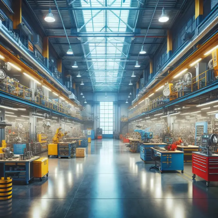 Método de las 5 S en entornos industriales como talleres mecánicos y plantas de producción.