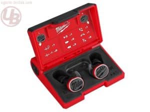 Auriculares Milwaukee L4 RLEPB-301 con Bluetooth, USB y protección auditiva.