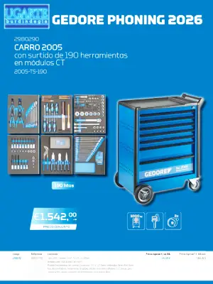 Gedore phoning Ugarte carro de herremientas